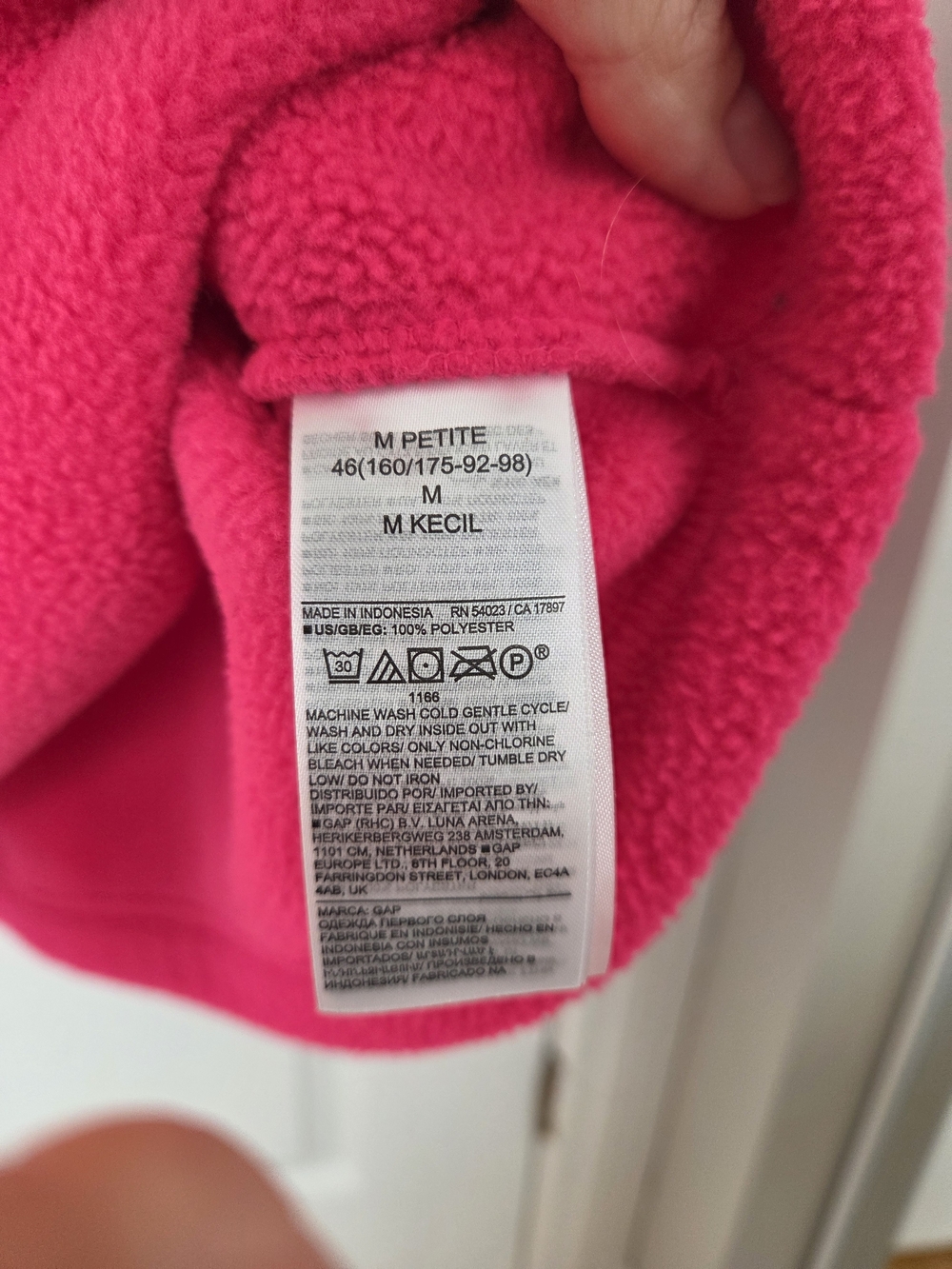 GAP Women's Bright Pink Fleece Turtleneck Pullover - Picture 4 of 5